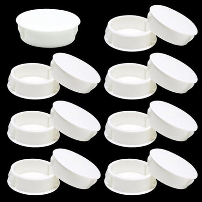 1-1/4 In/32 mm Plastic Hole Plugs, White Locking Snap in Locking Screw Hole Covers Flush Mount Round Panel Plugs, Tubing Post End Cap for Chair Table Furniture Cabinets, 15PCS - style: 32mm ( 1-1/4")