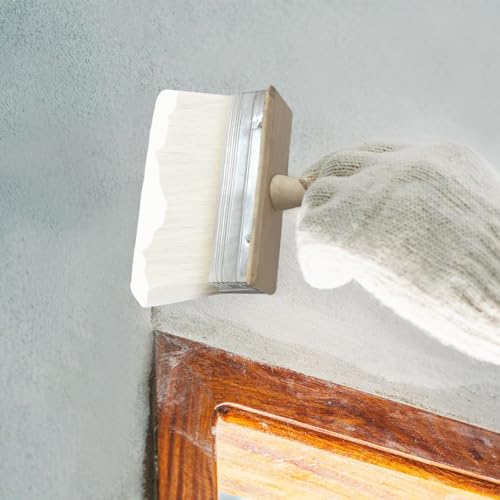 Deck Brush for Deck Stain Applicator，5” Paint Brush for Quick Decking，Stain Brushes for Walls and Furniture Paint Application，Wide Paint Brushes, Wooden, 5-inch