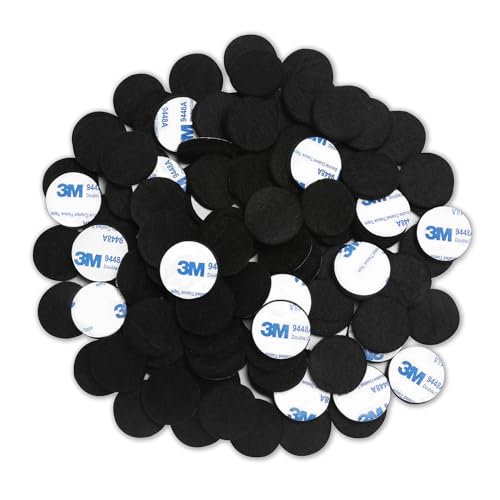 Felt Furniture Pads 120 PCS, Non Slip Self Adhesive Felt Pads Chair Leg Floor Protectors for Furniture Feet Wood Hardwood Floors, 1 inch Round, Black - color: Black, size: 1" (120 Pieces)