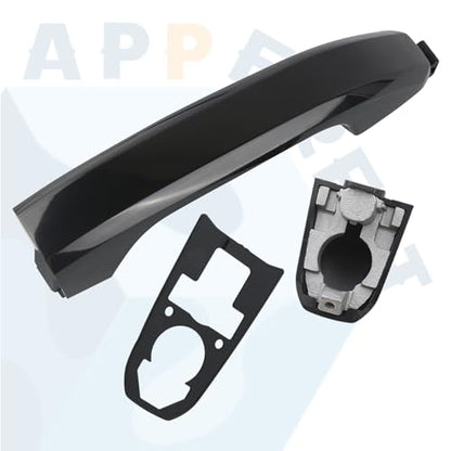 APPERFiT Door Handle w/Gasket Set - Front Exterior RH (Smooth Black) Paint to Match Compatible with 2014-2020 Chevy Chevrolet Silverado Suburban Tahoe, GMC Sierra Yukon - color: Black - Paint to Match FR