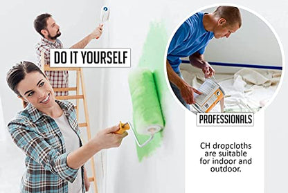 Canvas Drop Cloth for Painting (Size 4 x 15 Feet, Pack of 1) - Pure Cotton Painters Drop Cloth for Painting, Furniture & Floor Protection - All Purpose Thick Canvas tarp with Double Stitched Edges - size: 4' X 15' - Pack of 1