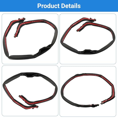 68088040AA Hard Top Roof Seal Front Header Rubber Weather Stripping for Jeep Wrangler JK JKU 2007-2018 Reaplace# 68088040AB D4140 Hardtop Weatherstrip Sealing Gasket Kit