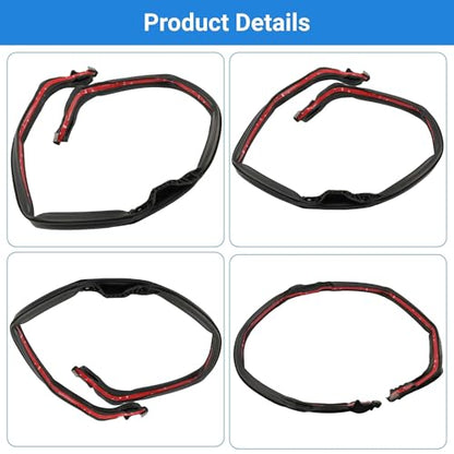 68088040AA Hard Top Roof Seal Front Header Rubber Weather Stripping for Jeep Wrangler JK JKU 2007-2018 Reaplace# 68088040AB D4140 Hardtop Weatherstrip Sealing Gasket Kit