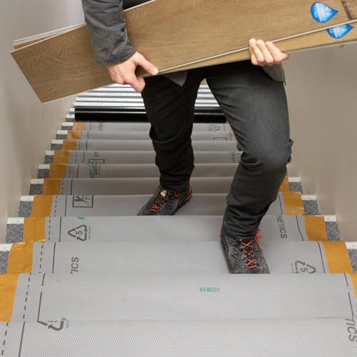 GATORSHIELD Reusable Heavy Duty Temporary Floor Protection Roll for Renovations – Slip-Resistant Surface | Absorbs Spills & Tear Resistant | non Breathable vapor Barrier - (38" x 100')