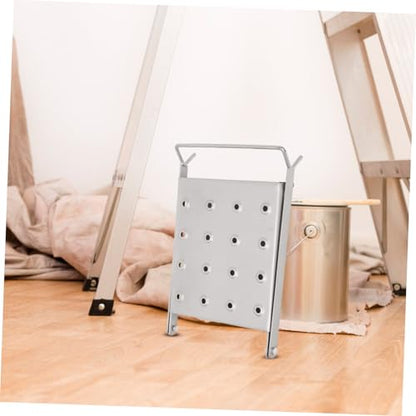 TEHAUX Iron Folding Work Platform for Ladders Versatile Tray with Tool Holder Space Saving Design for Easy Storage for Painting and Repairs