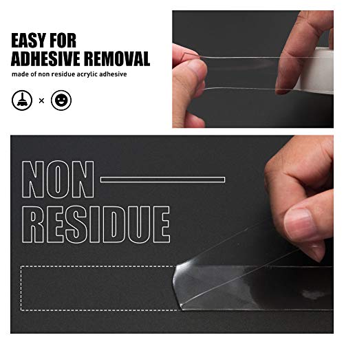 VERSAF Double Sided Adhesive Tape -1/2" 10' Acrylic Transparent Removable No Residue Double Sided Heavy Duty Mounting Tape for Home/Office/Wall Decor(Pack of 1 Roll) - size: 1/2"