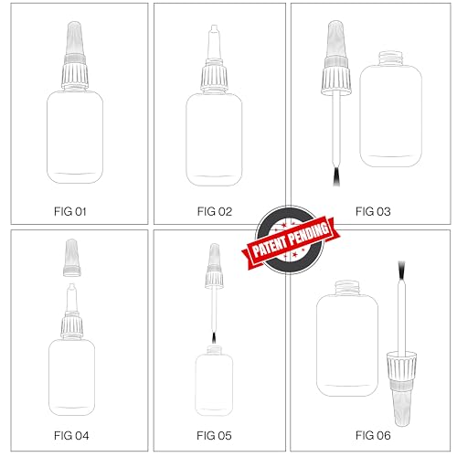 GH1200 (2-in-1) Super Glue for Plastic with Brush Applicator & Nozzle - Fast Setting Plastic Glue Heavy Duty for Solid Bonds, DIY & More, Crystal Clear & No Stain Glue - style: 20g Plastic Glue Brush & Nozzle