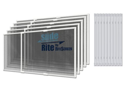 Adjustable & Expandable Window Screen with Slide Rite Technology 19" - 35" x 10" (10-Pack) Pre-Framed Window Screen - size: 19" - 35" x 10" (10-pack)