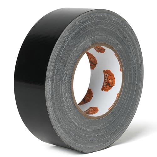 TAPEBEAR 16.5mil Thick Black Duct Tape Heavy Duty 1.88" x 105FT, Strong Tough Utility Ducting Tape Waterproof, No Residue, Flexible, Hand Tear Binding Tape for Bundle, Patch, Protect & Repair - color: Black