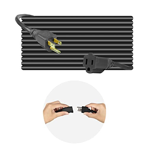 Heavy Duty Extension Cord/Wire Power Cable, Indoor/Outdoor, Single Outlet, UL Listed (30 ft, Black) - size: 30 ft