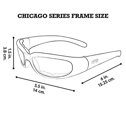 Global Vision Chicago Padded Riding Motorcycle Sunglasses For Men & Women Black w/Smoke Lens Safety - color: Smoke