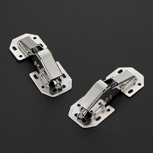 Ravinte 4 Pack Soft Close Hidden Hinges Surface Mount Kitchen Cabinet Hinges, No Pre-drilled Heavy Duty for Kitchen Cabinet Cupboard Door
