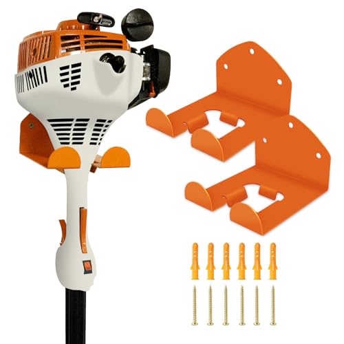 FLEXI RODS Garage Organization Weed Eater Holder Shed Organizer, Trimmer Rack Garden Power Tool Hanger for Grass Lawn Mower, 2 Pack - size: Weed Eater Holder - 2 Brackets