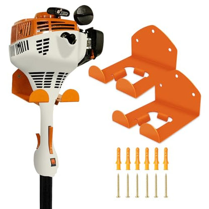 FLEXI RODS Garage Organization Weed Eater Holder Shed Organizer, Trimmer Rack Garden Power Tool Hanger for Grass Lawn Mower, 2 Pack - size: Weed Eater Holder - 2 Brackets