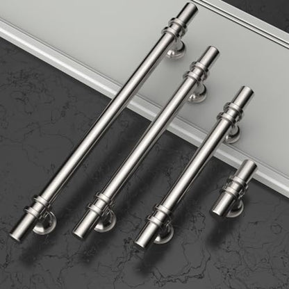Asidrama 10 Pack 3.75 Inch(96mm) Brushed Satin Nickel Kitchen Cabinet Handles, Cabinet Pulls Kitchen Cabinet Hardware Cupboard Handles Drawer Pulls - color: Brushed Satin Nickel, size: 3.75" Hole Center, style: 10 Pack
