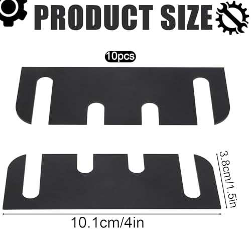 10pcs Door Hinge Shims, 10.16cm/4in PVC Hinge Shims Adjustable Spacer Parts for Doors Filling Gaps Align for Repair Replacement Kit