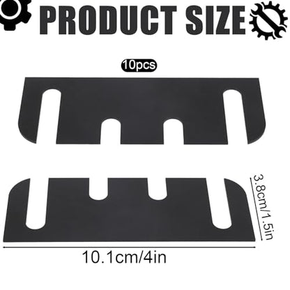 10pcs Door Hinge Shims, 10.16cm/4in PVC Hinge Shims Adjustable Spacer Parts for Doors Filling Gaps Align for Repair Replacement Kit