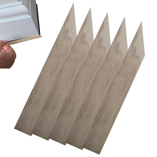 5 Piece Wooden Sealant Finishing Tool, Caulk Spreader Tool, Sealant To-ol, Mastic T-ool For Smoothing Mastic And Seal-ant, Smoothing & Finishing Tools, For Window Door Wall Gaps