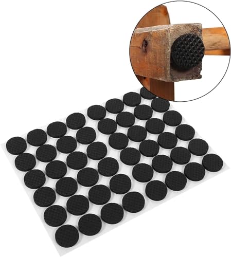 Generic 48 Circular Pieces EVA Table Rubber Pads Furniture Pads Floor Protectors Non Slip Furniture Stoppers for Sofa Table(22MM)