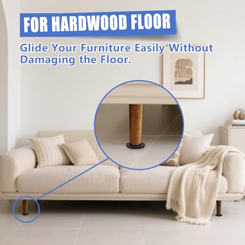 12 PCS Furniture Sliders, 3-1/4" Reusable Furniture Sliders for Hardwood Floors, Furniture Moving Pads for Heavy Furniture - Move Your Furniture Effortlessly! - size: 12pcs 3 1/4 inch