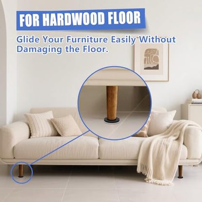 12 PCS Furniture Sliders, 3-1/4" Reusable Furniture Sliders for Hardwood Floors, Furniture Moving Pads for Heavy Furniture - Move Your Furniture Effortlessly! - size: 12pcs 3 1/4 inch