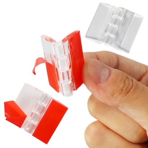 5 Set Acrylic Hinges and Self-Adhesive Latch Buckles Kit, Clear Plastic Hinges for Glass, Furniture, Display Stand, Crafts, Aquariums, Cabinets, DIY Clear Containers