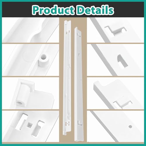 240530601(Left) & 240530701(Right) Refrigerator Pan Hangers Replacement – Drawer Slide Rail Kit Replaces 240460401, 240460501