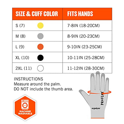 Ergodyne unisex adult Cut-resistant - A3, 13g ANSI A3 PU Coated CR Gloves, Gray, Large US - size: Large