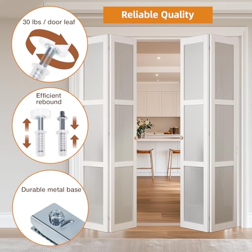 Bifold Door Hardware Kit, 2-Pack 36-Inch Bi-fold Closet Door Track Kit Bifold Closet Door Hardware Kit Folding Door Hardware Repair Replacement Tool Kit - size: 36 Inch