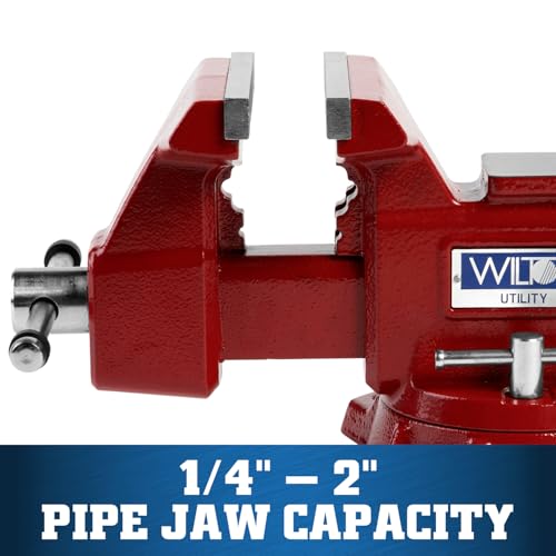 Wilton Utility Bench Vise, 5-1/2" Jaw Width, 5" Jaw Opening, 3-1/4" Throat (Model 675U) - size: 5-1/2 in. Width, style: 5 in. Opening
