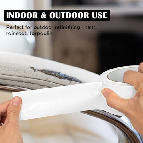 White Duct Tape Heavy Duty: 12Rolls*2IN*20Yards Wide Waterproof Outdoor Duck Furniture Repair Tape Bulk - Strong Adhesive Weather UV Resistant No-Residue Masking Tapes Patterns Variety Pack - color: White, size: 12rolls*2in*20yards