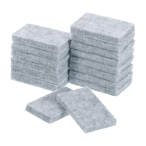 uxcell Furniture Pads, 16Pcs 1.4"x0.9" - Rectangle Self Adhesive Felt Furniture Pads, Hardwood Floor Protectors for Furniture Feet Chairs Legs (Gray) - color: Grey