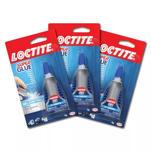 Loctite Super Glue Gel Control, Clear, 0.14 fl oz Bottle, Pack of 3 - size: 3 Pack