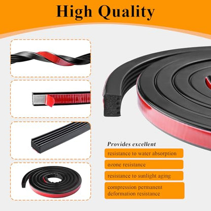 326A0004 Ribbed Bulkhead Seal Strip 3/5" X 65", Tonneau Cover Bulkhead/Service Kit/Self-Adhesive EPDM Foam Rubber Seal W/Tape/Ideal Weather Stripping - style: 1 Pc