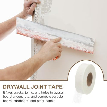 PATIKIL Drywall Repair Mesh Tape, 2 inch x 328 ft Fiberglass Repair Patch Self-Adhesive Dry Wall Joint Tape 9 Mesh Wall Hole Crack and Seam Patch, White - size: 2 inch x 328 Feet
