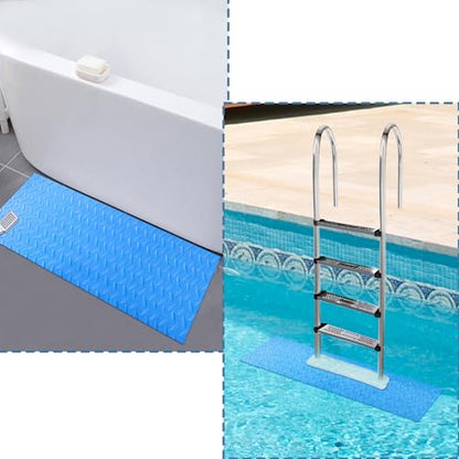 9x36 inches Swimming Pool Ladder Mat Protective Swimming Pool Step Pad for Above Ground Swimming Pool Ladder Pad Vinyl Non-Slip Pool Liner - size: 9x36 inches