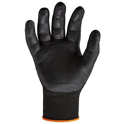 Nitrile Coated Work Gloves, High Dexterity, Ergodyne ProFlex 7001, Small,Black - size: 1 Count (Pack of 1)