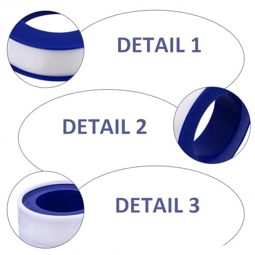 20pcs PTFE Thread Seal Tape, W:12mm L:10m Long,Thread Adhesive Plumbing Tape for Home Use