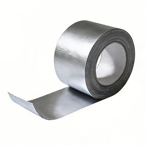 Waterproof Sealant Tape Self Adhesive Rubberized Asphalt Tape for RV Roof Metal Roof Corrugated Roof Leak Repair UV Resistant Heavy Duty Waterproofing Membrane(Silvery, 3.94in*196.85in) - color: silvery, size: 3.94in*196.85in