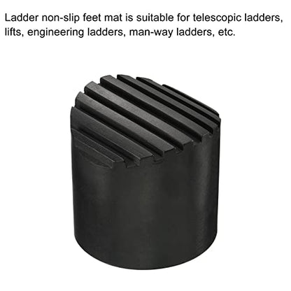 MECCANIXITY Ladder Non-Slip Feet Mat 52mm ID Rubber Round Telescopic Ladder Accessories Pad Cover Cushion for Ladder Protection Black Pack of 4 - size: 52mm