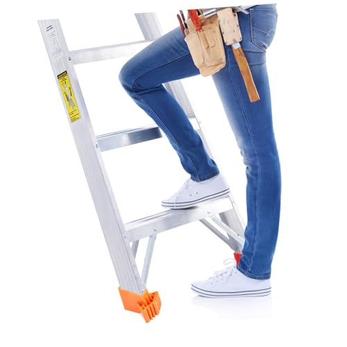 4Pcs Non Slip Ladder Feet Mat Durable Rubber Cushion for Ladder Stability Easy Installation Home Supplies Accessory to Protect Floors from Sliding for Step Ladders