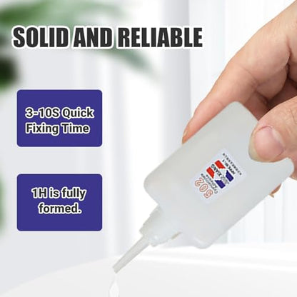 Super Glue Strong Quick-Drying Safe Corrosion-Resistant Waterproof Multi-Purpose 502 Glue for Wood, Plastic and Metal Strongest for Metal to Plastic Wood Medical Grade Super Cuts