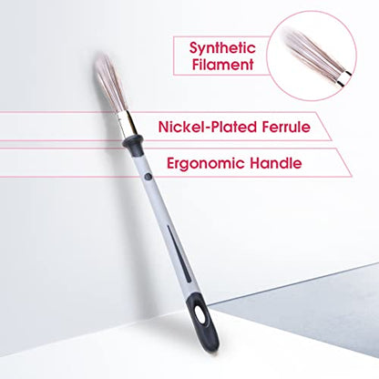Trim Paint Brushes, 3 Packs with 0.45/0.75/1 Inch Paint Brushes for Walls, Touch Up Brushes, Small Paint Brush for House Wall Edges, Trim Painting Brush