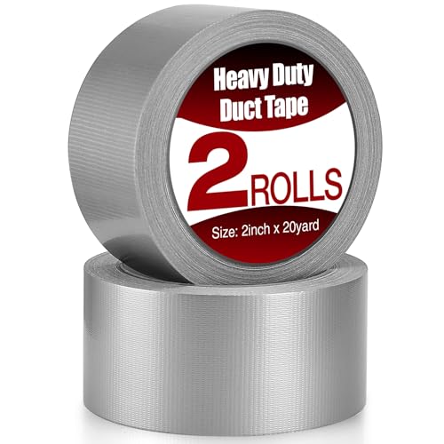 Navona Heavy Duty Duct Tape 2 Pack, 2 Inch x 40 Yards Total, Waterproof Strong Adhesive Tape for Indoor & Outdoor, No Residue Duct Tape for Repairs, Patching, Sealing - color: 2 Pack