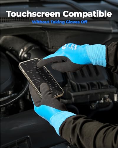 toolant Waterproof Winter Work Gloves for Men and Women, ANSI A4 Cut Resistant Freezer Gloves for Outdoor Cold Weather - size: Large