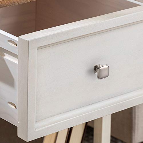 Amerdeco 10 Pack 1-1/4inch Shiny Brushed Satin Nickel Cupboard Drawer Knobs Kitchen Cabinet Knobs Single Hole Cabinet Handles K0003BSN - color: Brushed Satin Nickel, size: 10 Pack