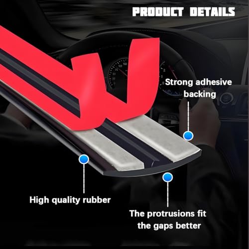 13.12FT Car Weather Stripping, 14mm 19mm Rubber T Shape Soundproof Adhesive Vehicle Front & Rear Windshield Seal Strip, Auto Sealing Weatherstrip Trim, Universal for SUV Sedan Truck - size: 4M/19MM+14MM