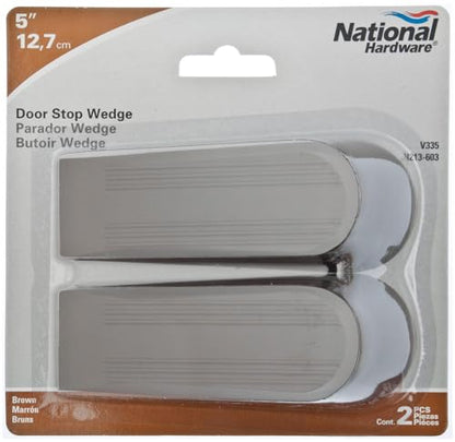 National Hardware N213-603 V335 The Wedge™ Door Stops in Brown, 2 Pack