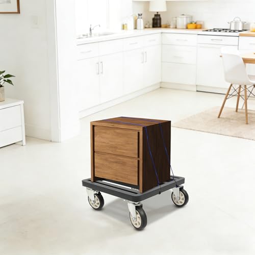 18x18 Inch Square Furniture Dolly, 1200LBS Heavy Duty Furniture Dolly for Sofa, Refrigerator, Washer on Hardwood & Carpet, Moving Dolly with 4 Swivel Wheels for Home and Office Moving
