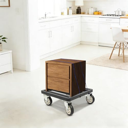 18x18 Inch Square Furniture Dolly, 1200LBS Heavy Duty Furniture Dolly for Sofa, Refrigerator, Washer on Hardwood & Carpet, Moving Dolly with 4 Swivel Wheels for Home and Office Moving